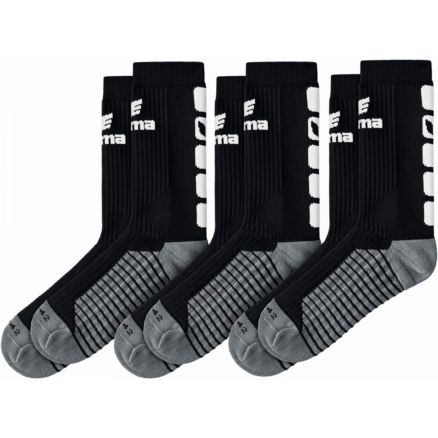 Erima Men CLASSIC 5-C Socks - Black/White, Size: 43-46