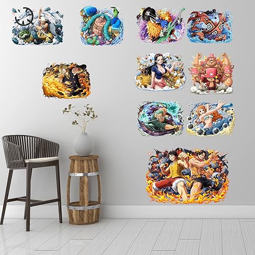 Miniatura 4 de Calcomanías de pared de anime realistas impermeables 3D autoadhesivas para guardería dormitorio sala de estar sala de juegos decoración de pared 157