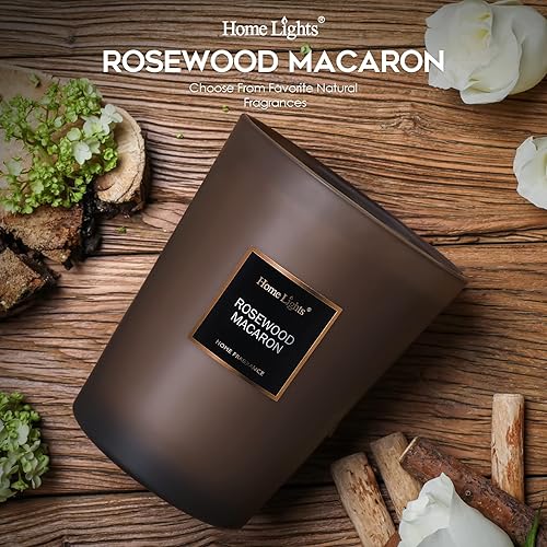 Miniatura 3 de HomeLights Velas perfumadas Vela en tarro grande, 33.3 onzas Velas de aromaterapia de soja natural, hasta 70 horas de tiempo de combustión con 3