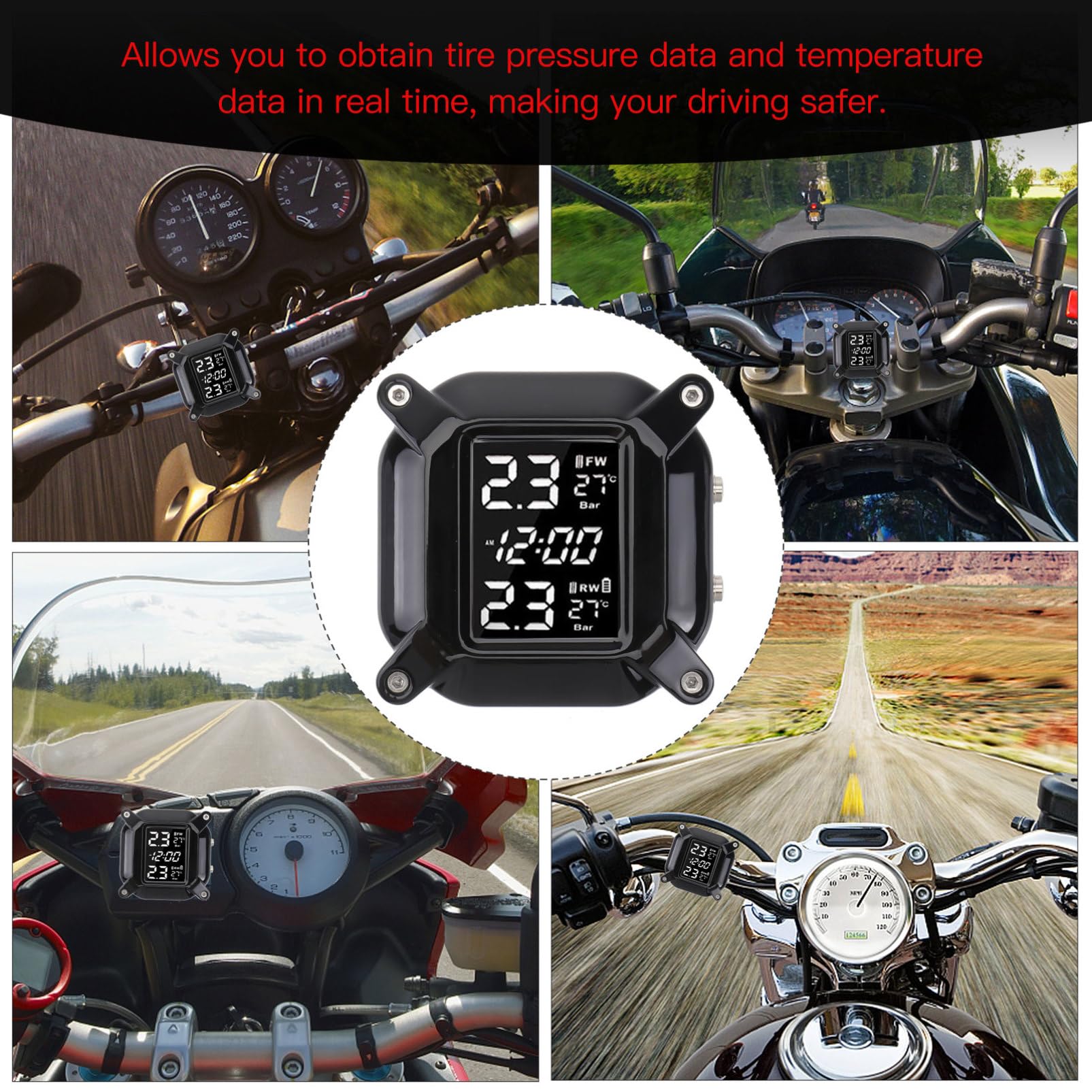 Sistema de Monitoreo de Presión de Neumáticos y Material Plástico Resistente Sensor de Alta Precisión para Control en Real para Coche