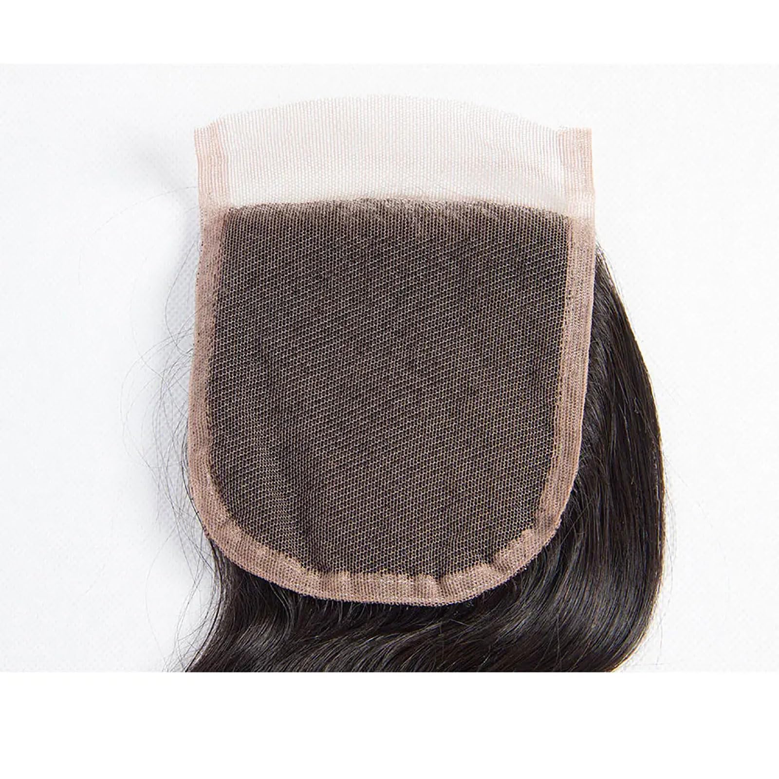 Huarisi 4x4 Transparent Lace Closure Human Hair Body Wave 10 Inch Brazilian Short Wavy Closures with Baby Hair Sew in Natural Hairline Free Part Soft for Black Women - Image 4