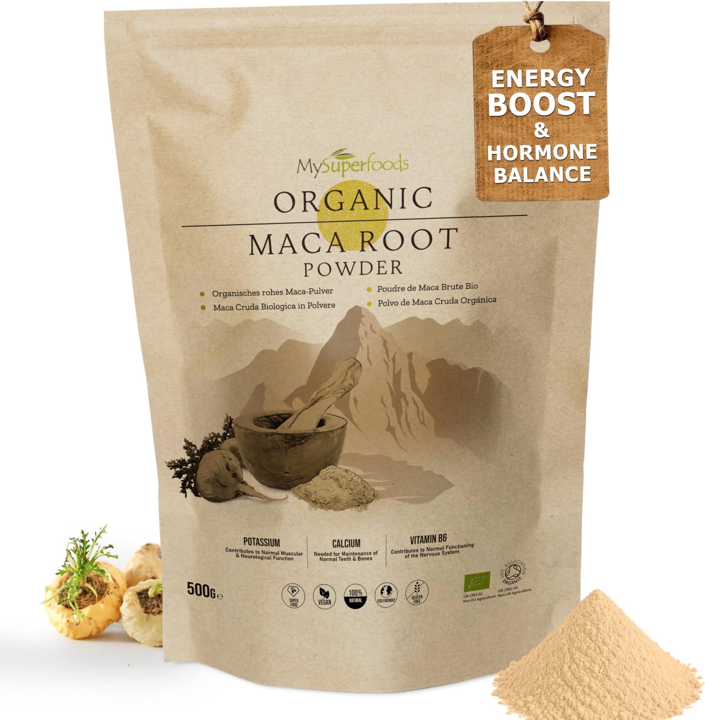 Organic Maca Powder (1lb), Certified Organic by The Soil Association