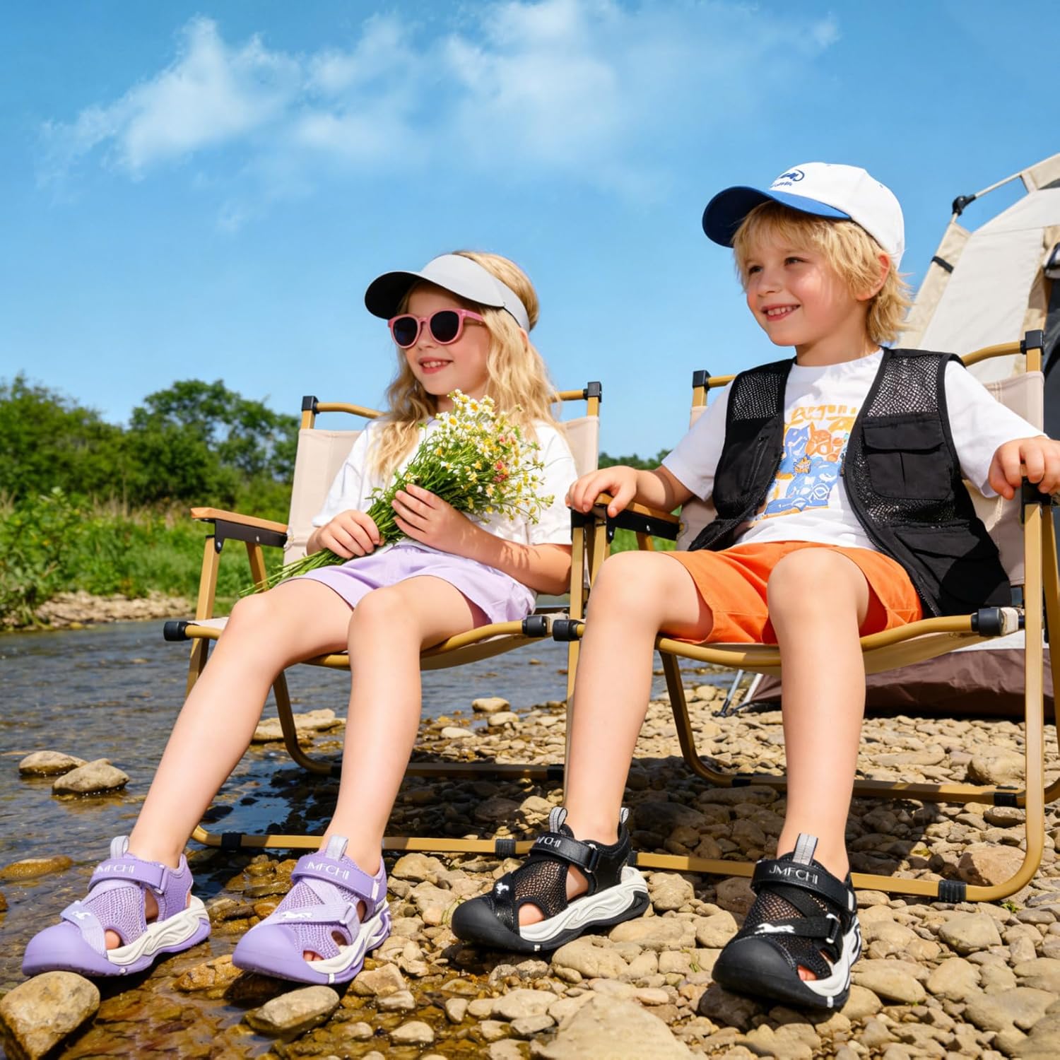 VITUOFLY Kids Sandals Boys Outdoor Hiking Sports Sandal Girls Pool Beach Shoes Summer Water Shoe Sneakers