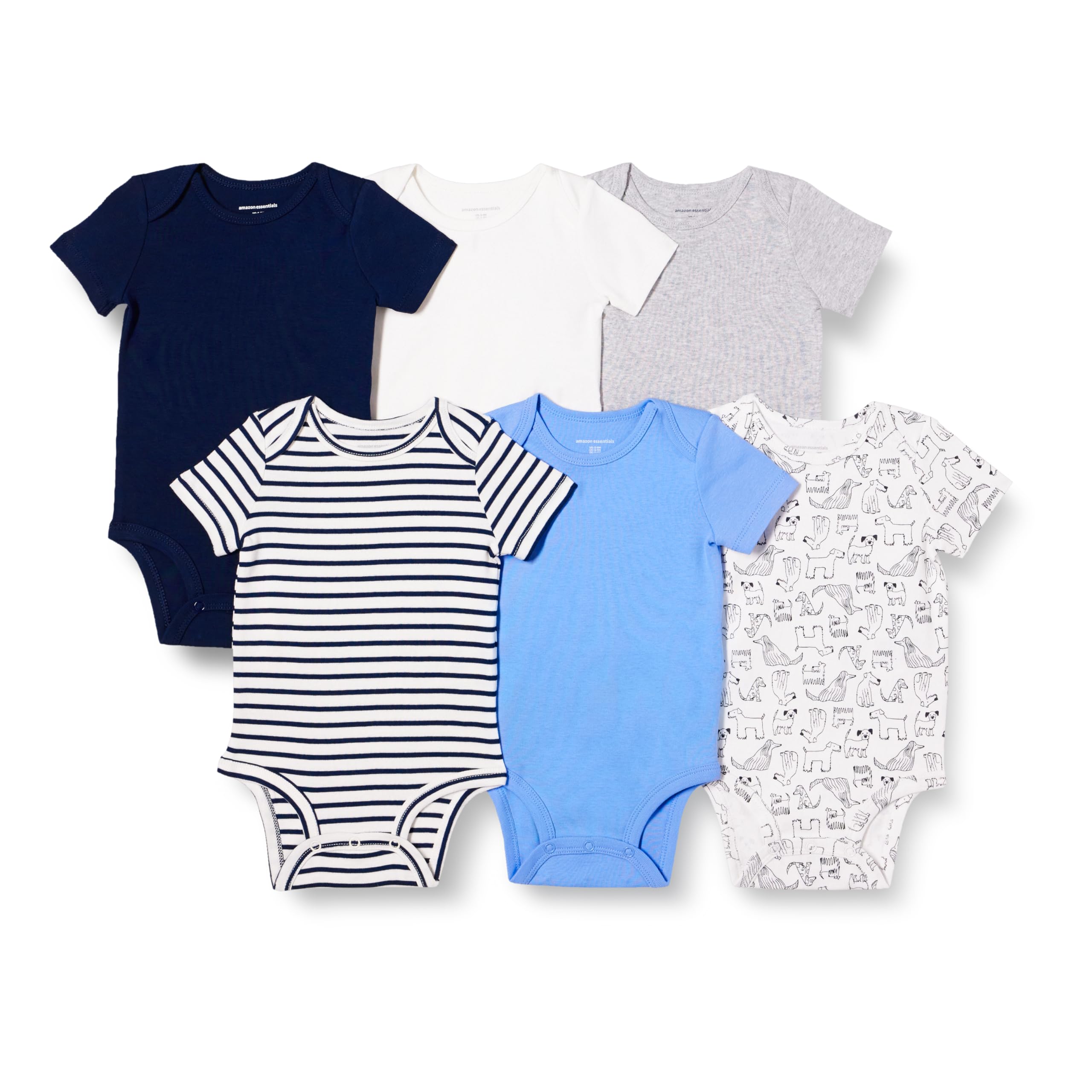 Amazon Essentials Body a Maniche Corte Unisex Bimbi, Confezioni Multiple
