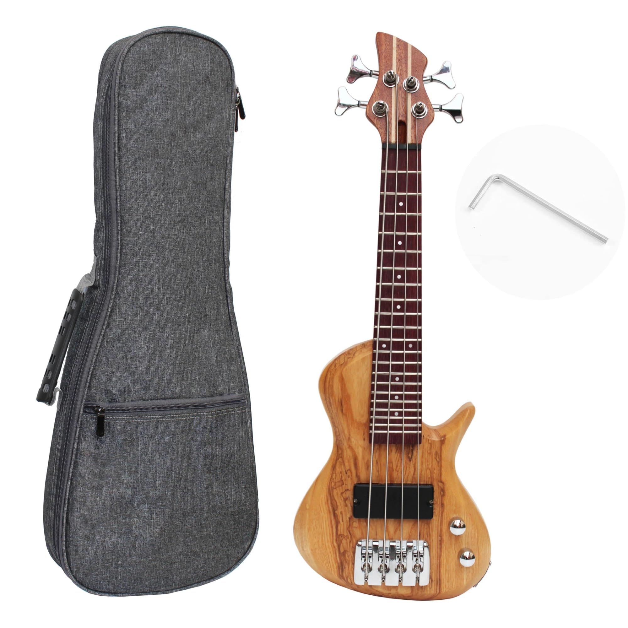 Professional Ukulele Mini-Ukulele-Bass 4-saitige Elektrische Ukulele Bass-Ukulele Mit Bünden Mit Gigbag