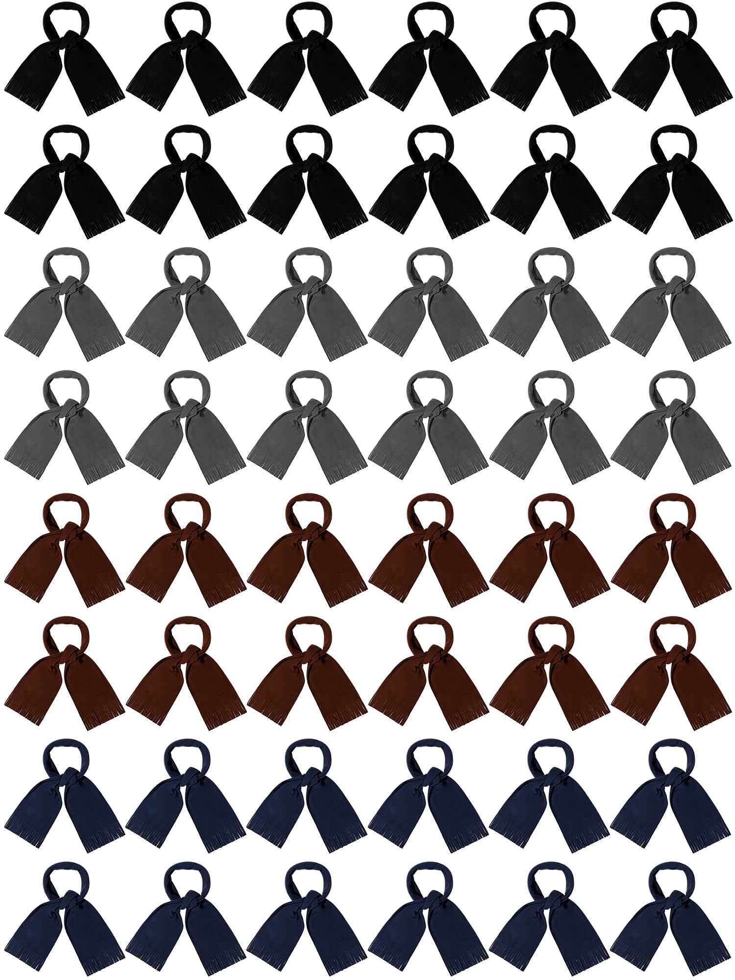 Handepo48 Pack Winter Scarves Warm Winter Tassel Scarf Bulk Wrap Long Shawl Scarf for Women and Men Unisex