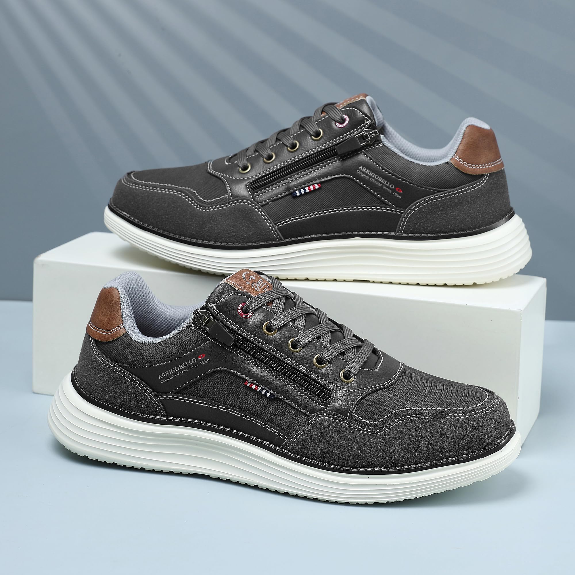 ARRIGO BELLO Zapatillas Hombre Zapatos Casual Deportivas Caminar Vestir Gimnasio Moda Cómodo Sneakers Talla 41-46