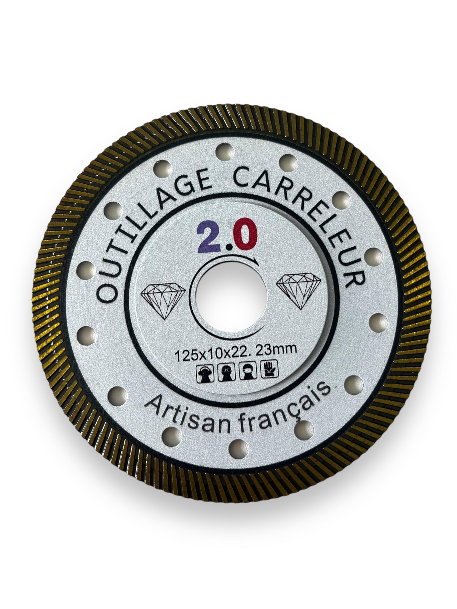 Diamond Disc 125mm Dekton Diamond Blade 1.1mm Thinnest Thickness on The Market for Cutting Tiles, Porcelain Stoneware, Marble, Stone Trim, Ceramics