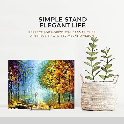 Miniatura 2 de TR-LIFE Soportes de placa para exhibición, soporte de 6 pulgadas + soporte de marco de metal para imagen, plato decorativo, libro, caballete