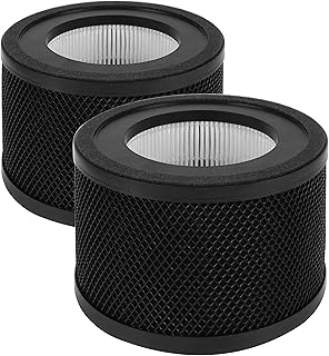 Auscoumer H13 True HEPA Replacement Filter, Compatible with TaoTronics TT-AP001 Air Purifier and VAVA VA-EE014 Air Purifier, 3-in-1 RF H13 Grade True HEPA and Activated Carbon Filter Set, 2-Pack