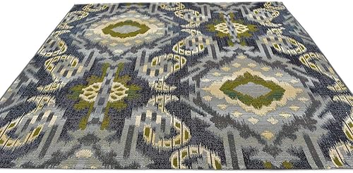 Miniatura 4 de Unique Loom - Alfombra colección de círculos abstractos, de transición para interiores y exteriores, beige, Polipropileno, azumarfil