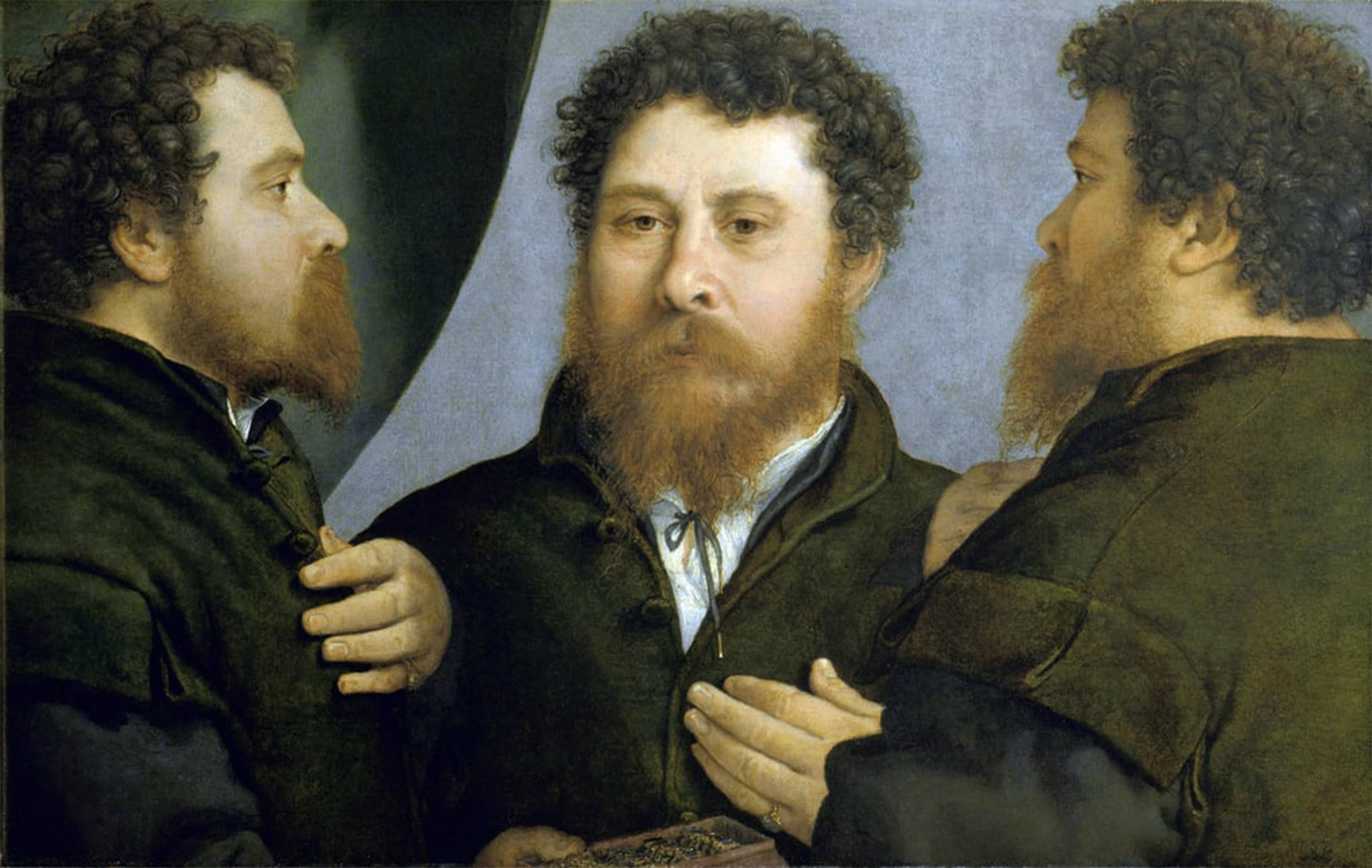 ARTXLXXBN Famous Prints Artwork Pictures Poster Painting Art Triple Portrait of Goldsmith Painting by Famous Artist Artwork Landscape Pictures for Home Decor 60x90cm