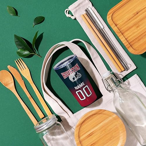 Miniatura 164 de OAOANS Taza de café de acero inoxidable personalizada con tapa sellada, regalo de ventilador aislado mantiene las bebidas frías y calientes. Diseño