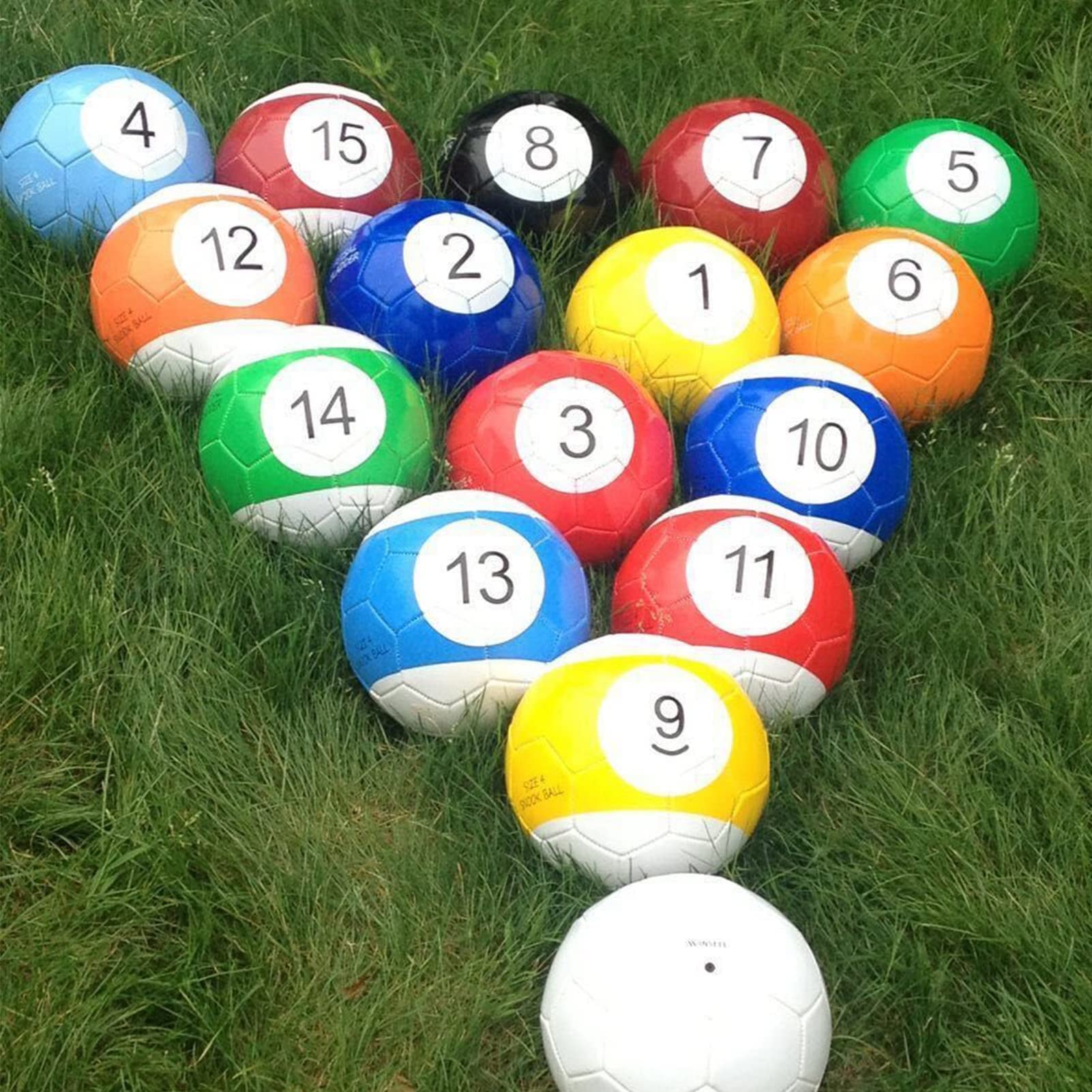 EviKoo Fußball Profi Billard Kugel Set Billardkugeln Snooker Kugeln Fußball Trainingsset Spielunterhaltung Poolball für Erwachsene im Freien, Geschenk,7.9inch