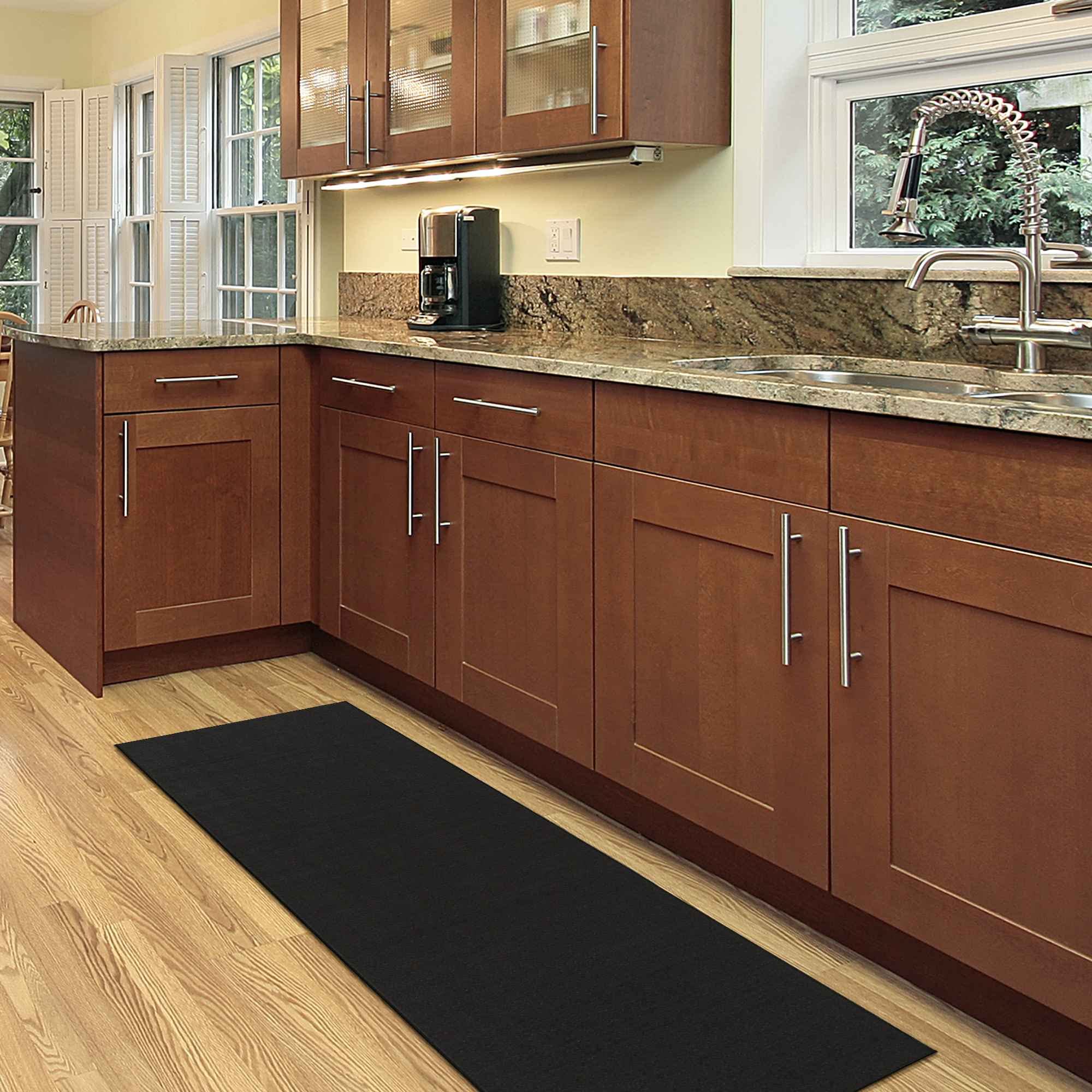 Ottomanson Ottohome Solid Rug, 20" x 59", Black