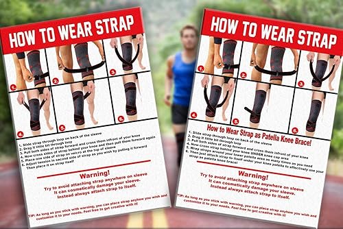 Miniatura 9 de Rodillera de compresión de correa con apoyo y para alivio del dolor para ruptura de meniscos artritis correr baloncesto MCL crossfit correr y