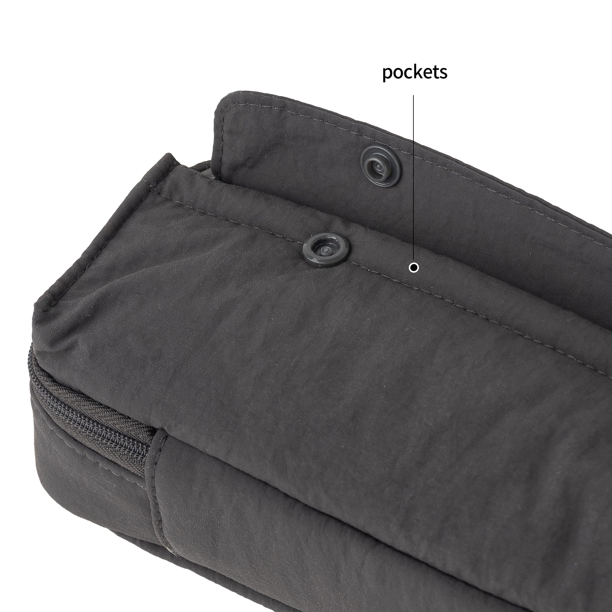 Estuche de bolsillo diario para lápices, estuche para cuadernos, marcadores, lápices y sacapuntas para adolescentes (carbón)