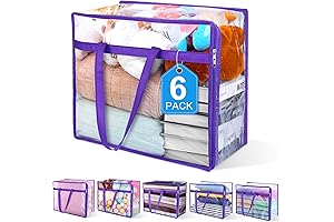 Rubbermaid Clear Zippered Storage Bags for Clothes