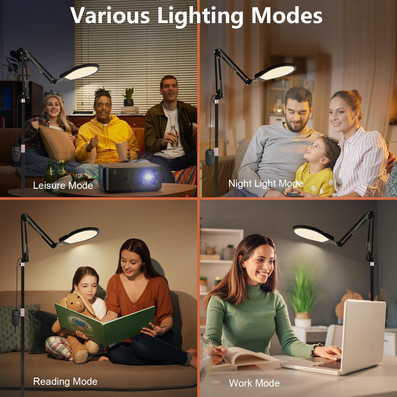 Lampada SAD, Lampada SAD 3 in 1, Lampada Daylight Luce con Telecomando, Daylight Lampada per Lettura/Ufficio/Casa (Nero)