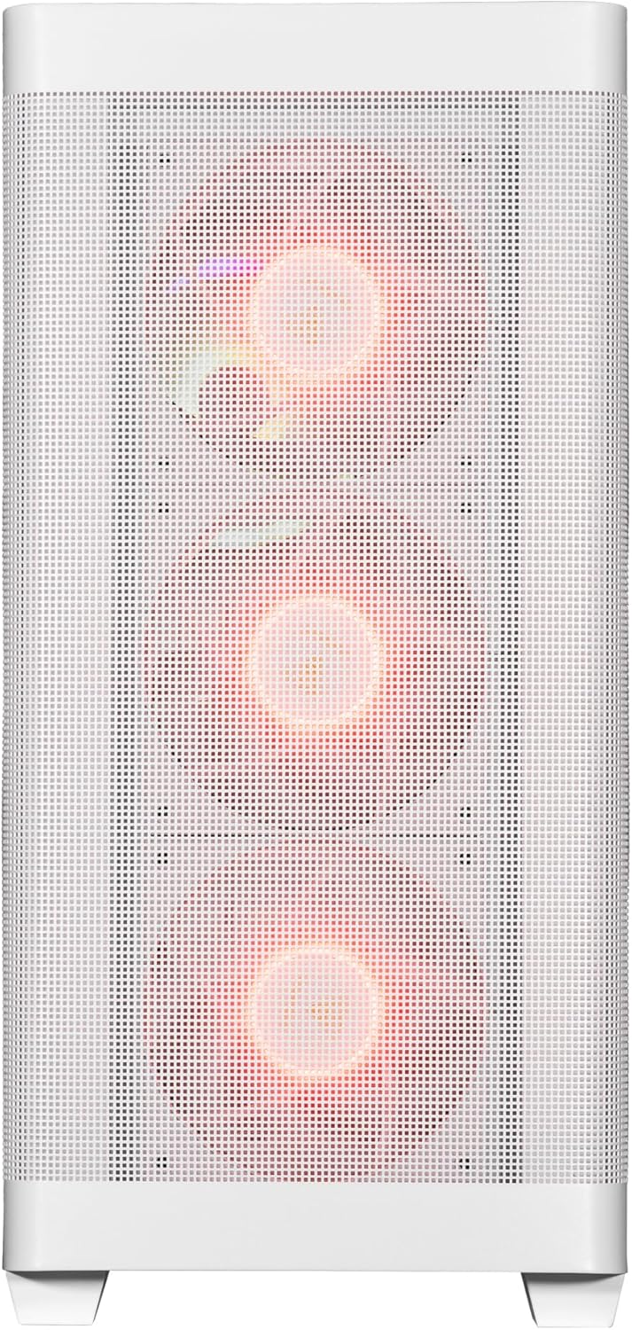 Velztorm White Pilum Custom Built Gaming Desktop PC (AMD Ryzen 7 5700X, GeForce RTX 5060, 32GB DDR4, 1TB PCIe SSD, RGB Fans, 120mm AIO, 750W PSU, WiFi 5, Bluetooth 5.0, RJ-45, Win 11 Home)