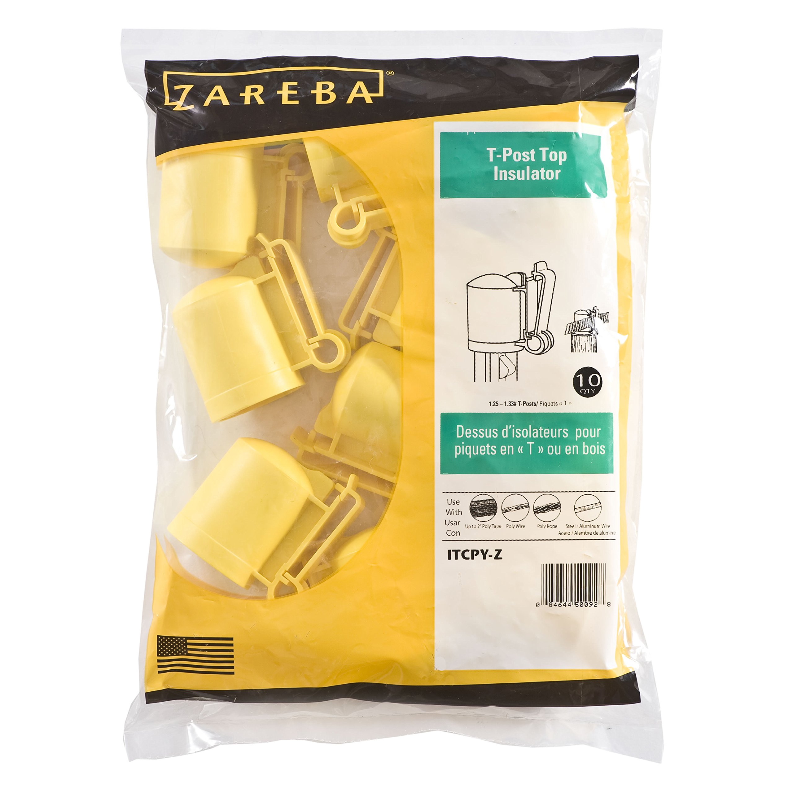 ZAREBA ITCPY-Z - Tapón y aislador de Seguridad, Paquete de 250