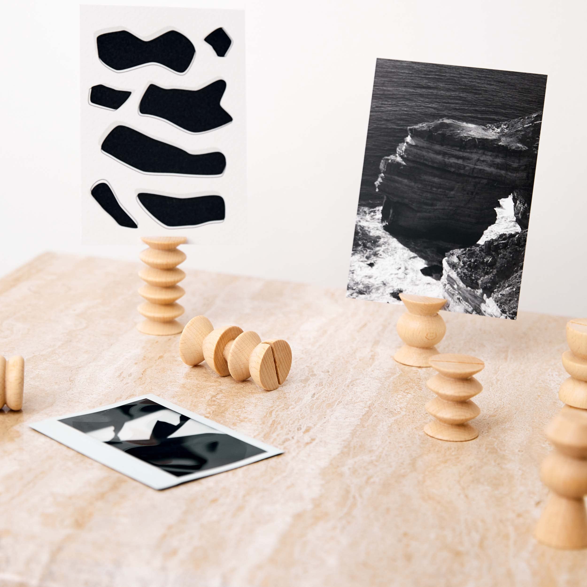 Soporte de madera para cuadros/tarjetas de tótem - Juego de 10