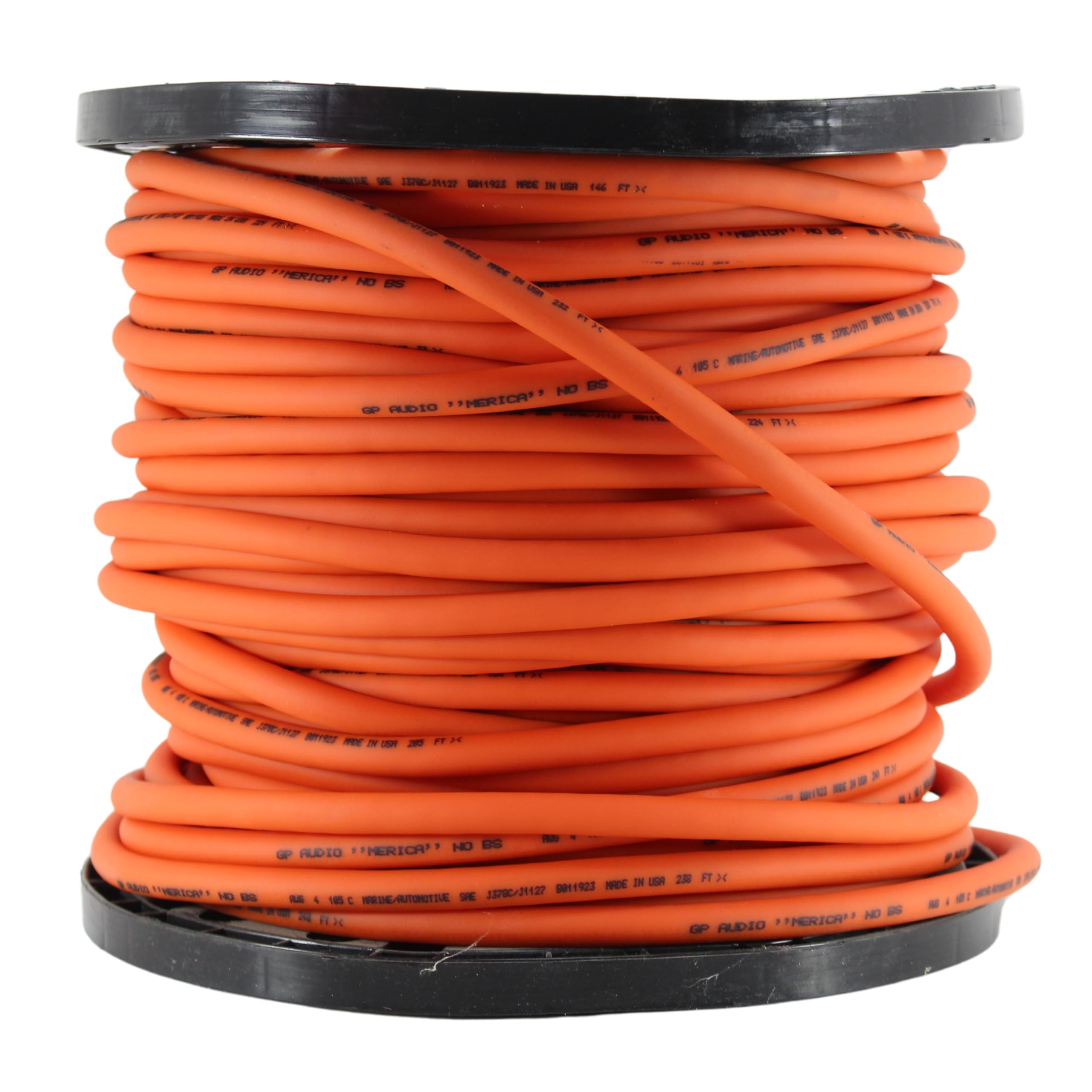 GP Car Audio True 4 AWG 100% OFC Pure Copper Power/Ground Wire Orange Lot