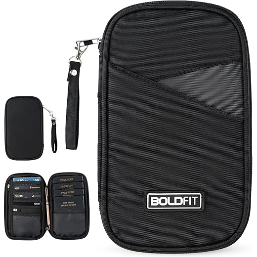 Boldfit Passport Cover Card Holder - Black