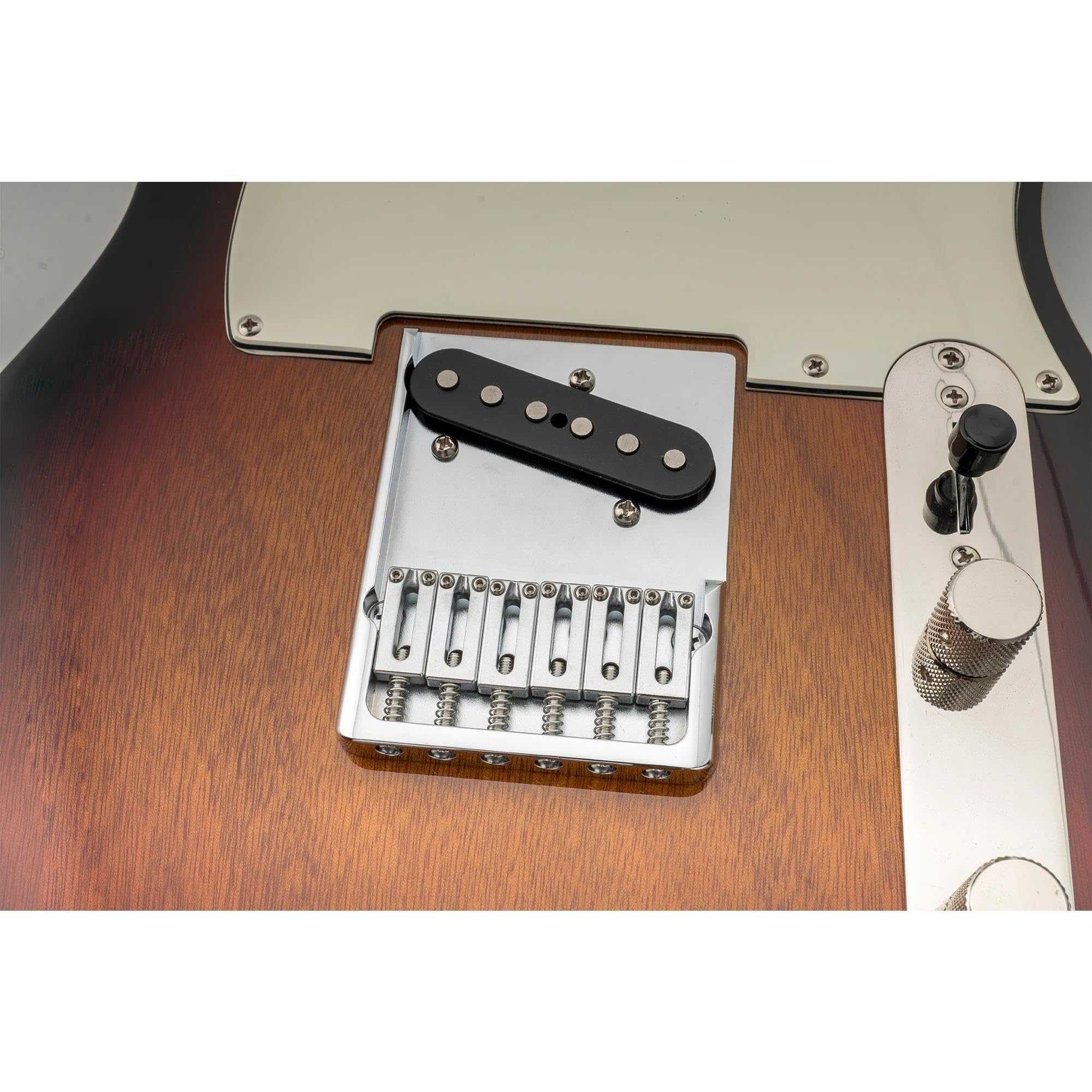 Mostek Gitarowy Rozstaw Strun 54 Mm W Całości Z Litego Mosiądzu Wytrzymały Asymetryczny Mostek Do Gitary Elektrycznej Trwały(Chrome)