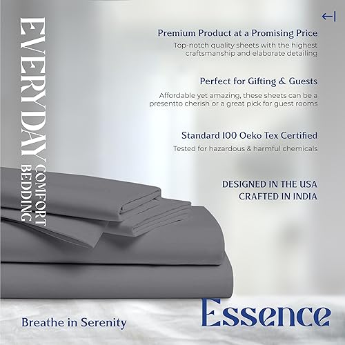 Miniatura 72 de Mayfair Linen Juego de sábanas de percal de 100 % algodón orgánico, suaves y frescas, con bolsillo profundo de 16 pulgadas, tamaño individual