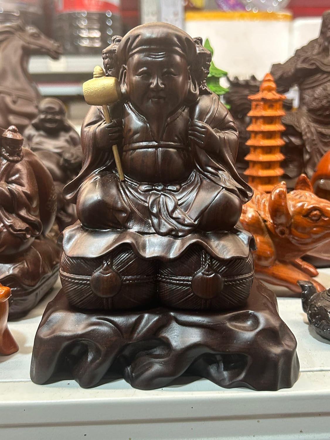 京都・高台寺 圓徳院所蔵 復刻版 - 豊臣秀吉の三面大黒天像（黒檀