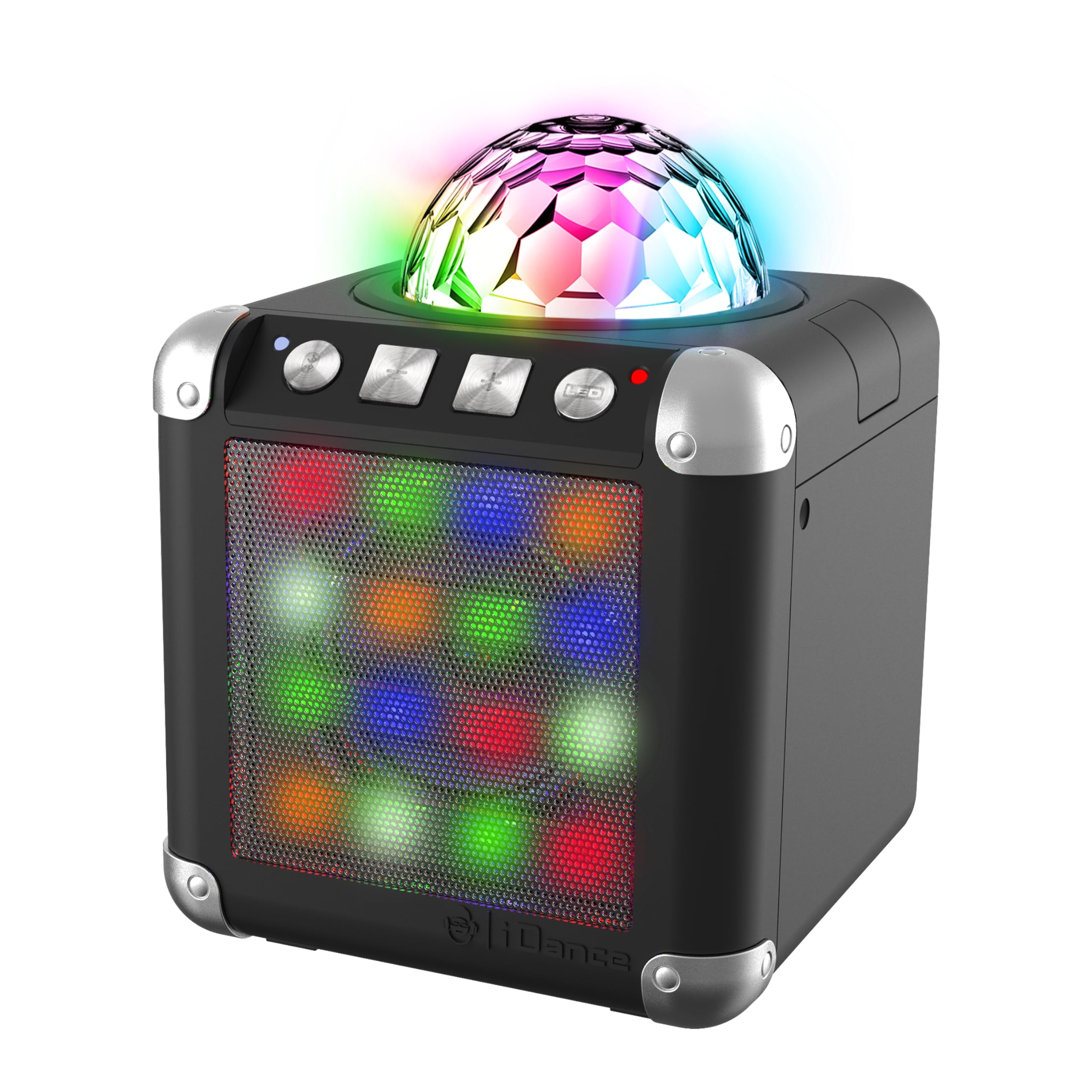 Cefa Toys -Karaoke ze wzmacniaczem, Disco Ball, 2 mikrofonami, bezprzewodowym głośnikiem, efektami świetlnymi i dźwiękowymi, kompatybilny z Youtube, Spotify i Karaoke Apps