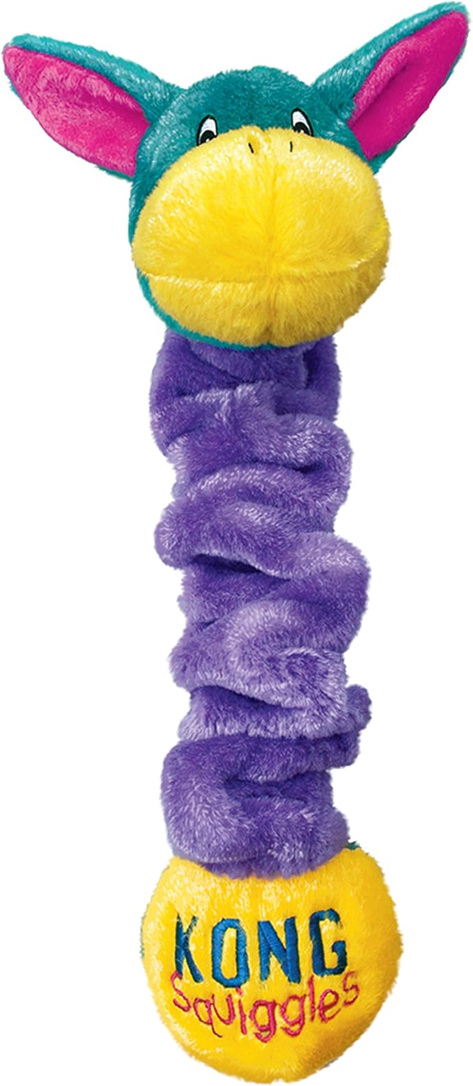 Pet Supplies Pet Squeak Toys KONG Squiggles Stretchy Plush Dog
