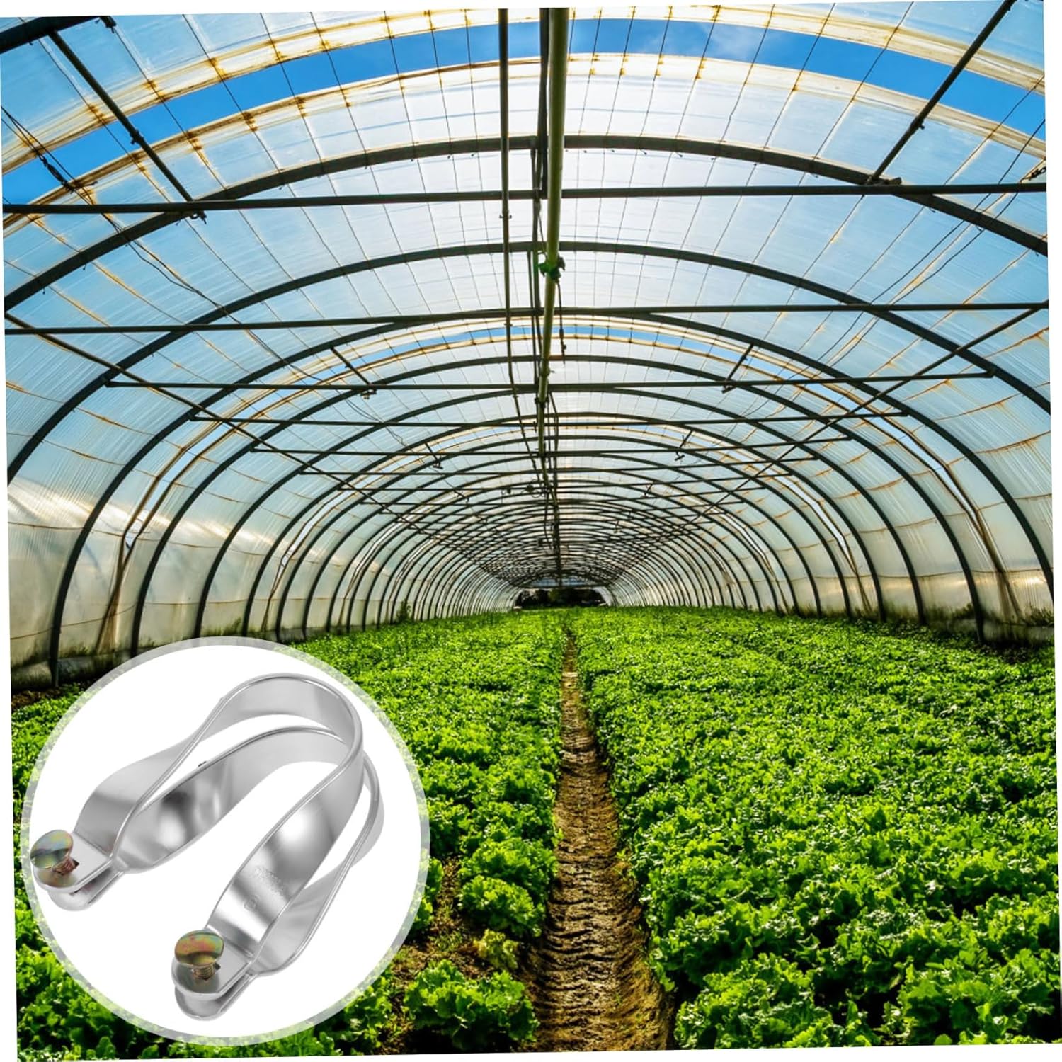 5sets Shaped Aluminum Tube Clamp Greenhouse Clips for Secure Frame Connection Easy Installation Fits Tubes