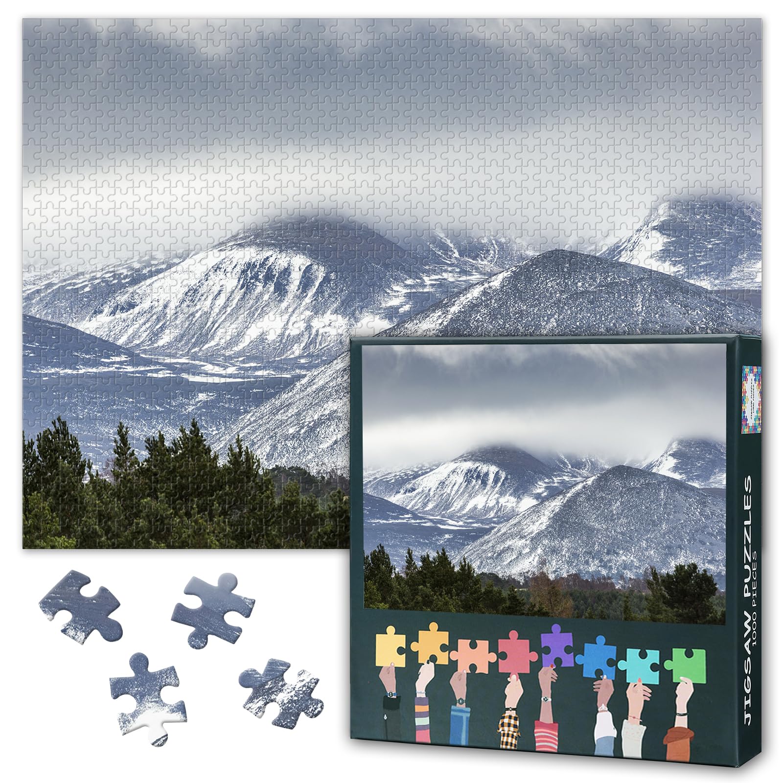 Scotland Puzzles for Adults 1000 Pieces, Cairngorms Landscape in Scotland Jigsaw Puzzles, Adult Puzzle for Adults, Educational Fun Games or Toys for Elders Friends 20X27 INCH