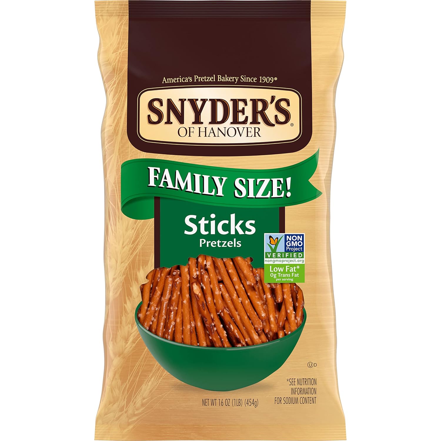 Snyder's of Hanover Pretzel Sticks, Family Size 16 Oz
