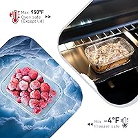 Vista 4 de 10-Pack Glass Food Storage Containers with Tempered Lids – Borosilicate, Airtight, Oven-Safe (-4°F~950°F), BPA-Free, 4.4 & 1.6 Cup, Leak-Proof