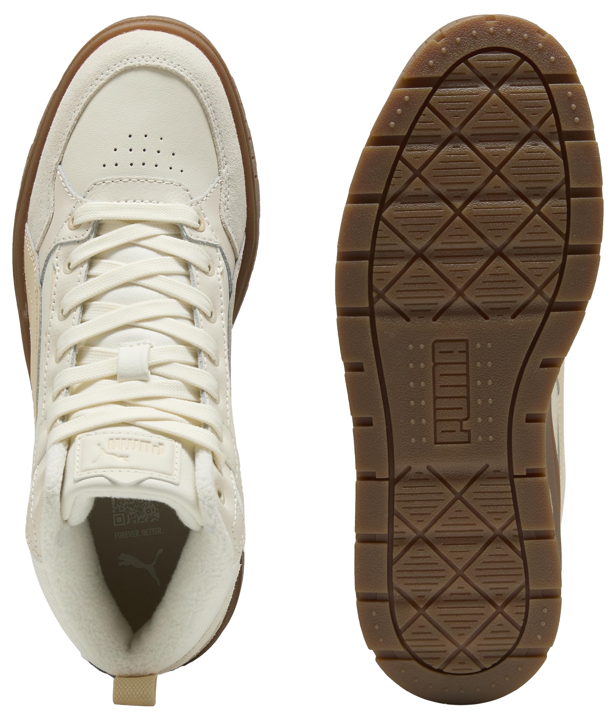 Puma Damen Karmen Ii Idol Mid ShoesPUMA Damen Karmen II Idol Mid Schuhe, White-Mauve Mist-Feather Gray, Größe 40