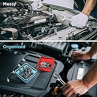 Vista 7 de SHALL Nueva Versión Juego de Bandejas Magnéticas Plegables para Piezas, 4 Paquetes de Bandejas Magnéticas para Tornillos, Pernos, Tuercas