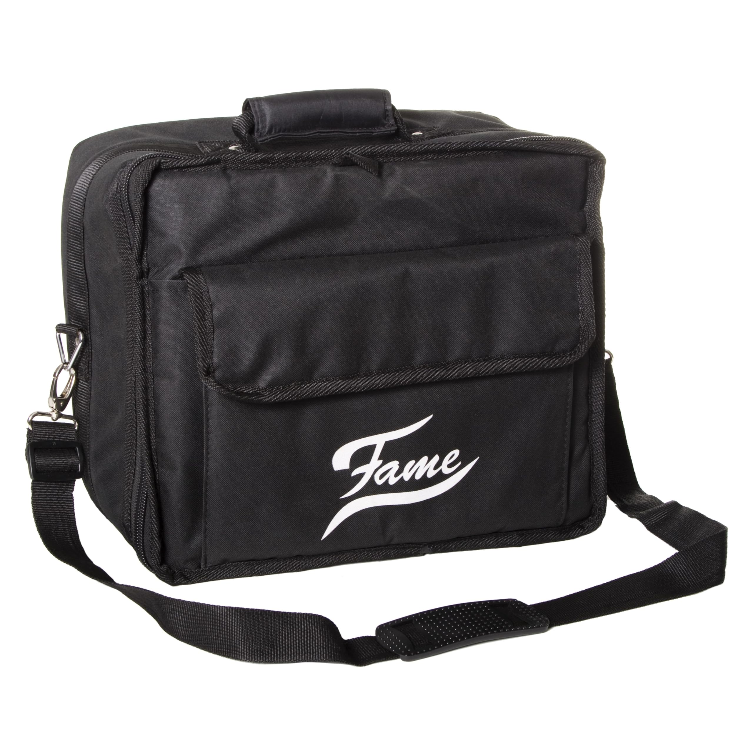 Fame DFP9001 Doppelfußmaschine-Set, Doppelkette, Einstellbare Federspannung, Bodenplatte, Inklusive Tasche