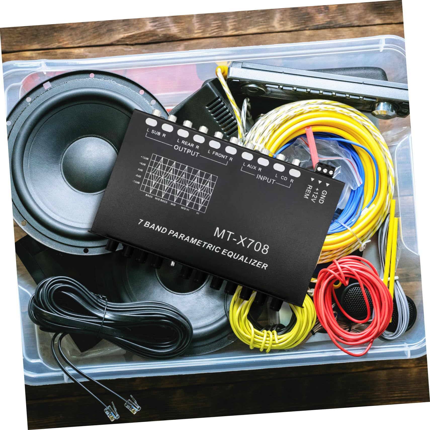 POPETPOP Ecualizador de Audio de 7 Bandas para Coche y Estructura Metálica Diseño Compacto Ajuste Preciso para Sistemas de Audio y Estéreo de Automóvil