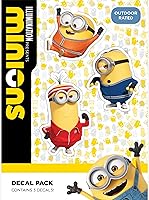 Vista 9 de Calcomanías de Minions de Despicable Me - Juego de 3 calcomanías Stuart para botella de agua de coche, bicicleta, casco, laptop, monopatín