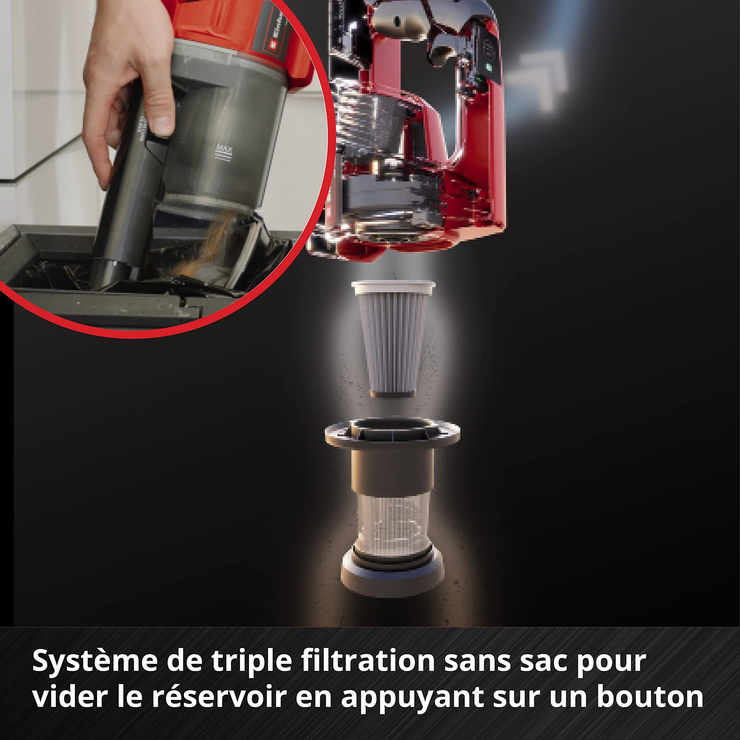 Einhell Aspirateur-Balai sans Fil Te-SV 18 Li-Solo