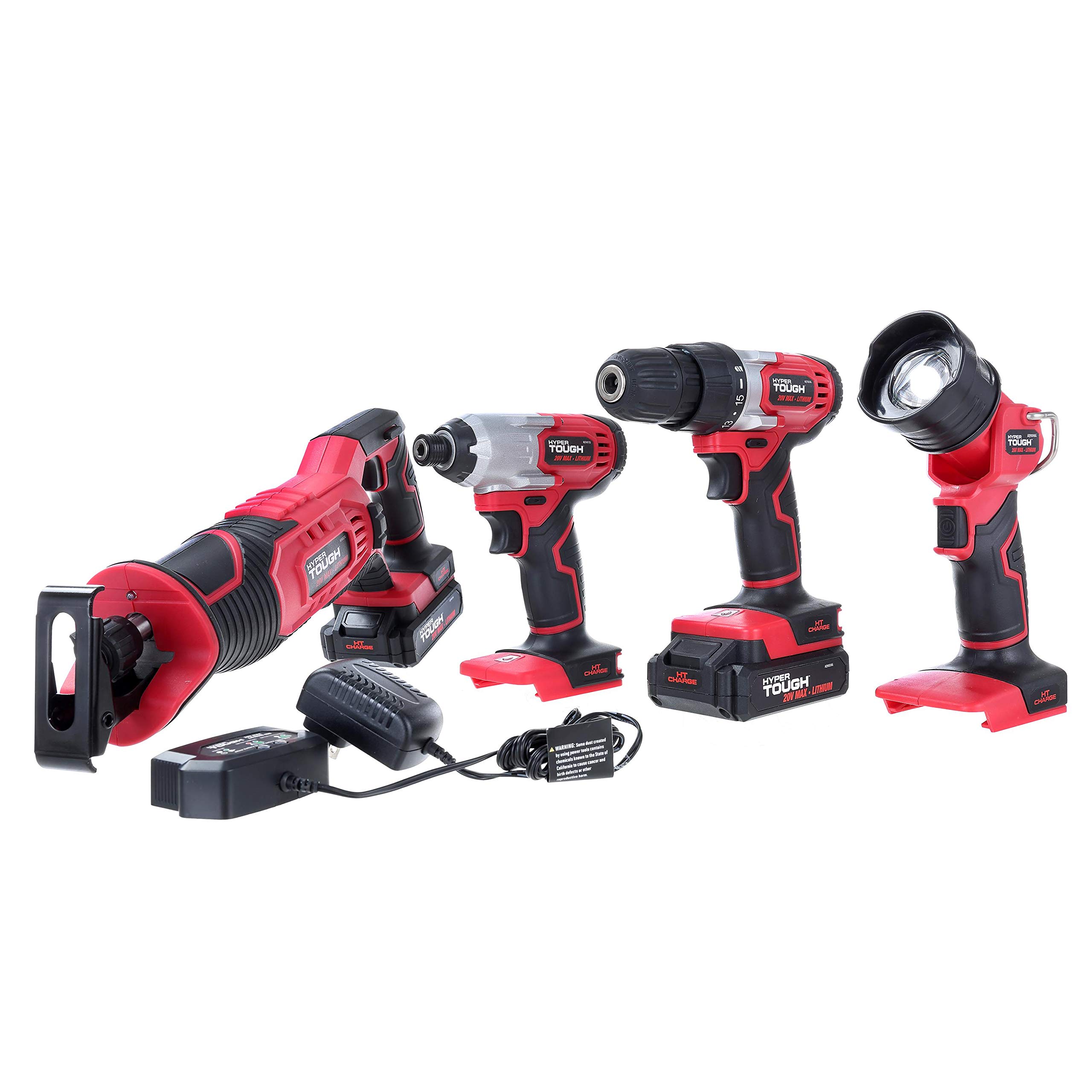 Hyper ToughAQ90146G Ht 20-Volt 4-Tool Combo Kit