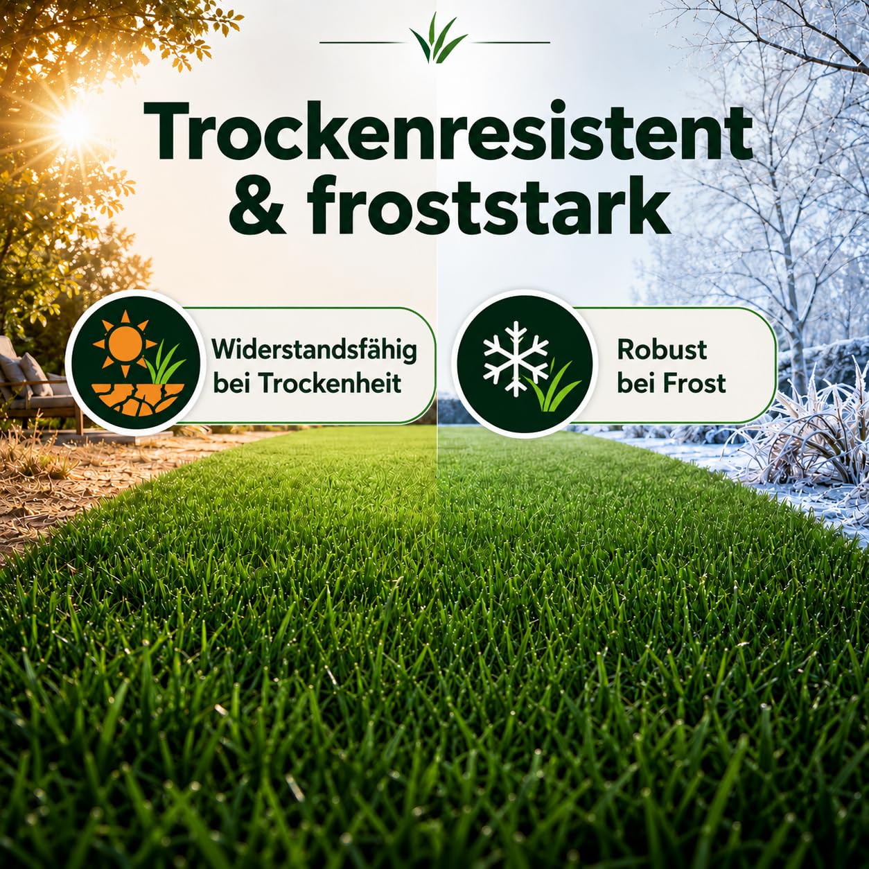 Schattenrasen Samen Rasensamen schnellkeimend Sommer 2,5 kg = 75 m² | Grassamen schnellkeimend für schattige Flächen | für Rasen Nachsaat | SEHR GUT getestet | Inkl. Rasensaat Anleitung