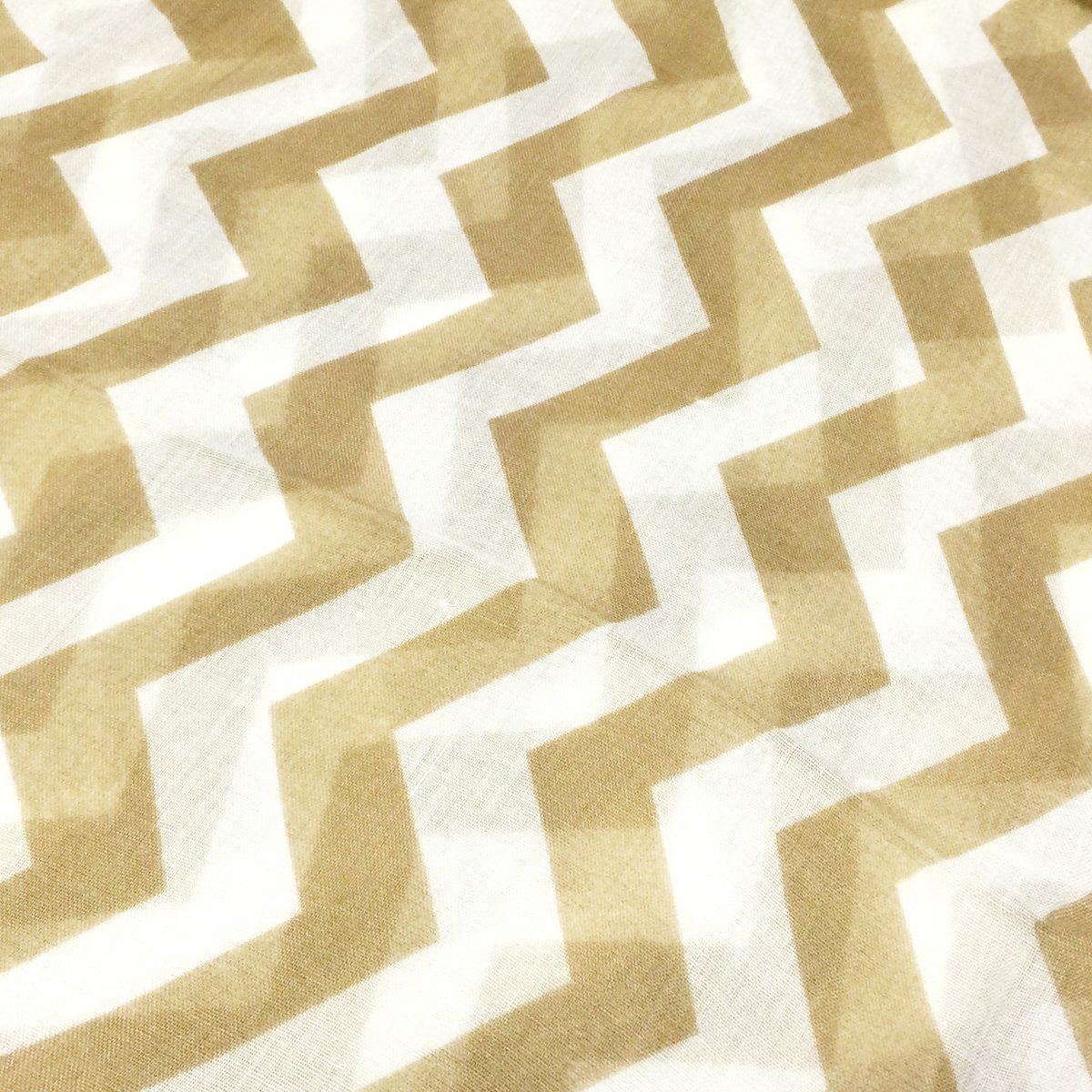 Wrapables - Bufanda ligera con diseño de zigzag - Beige - talla única