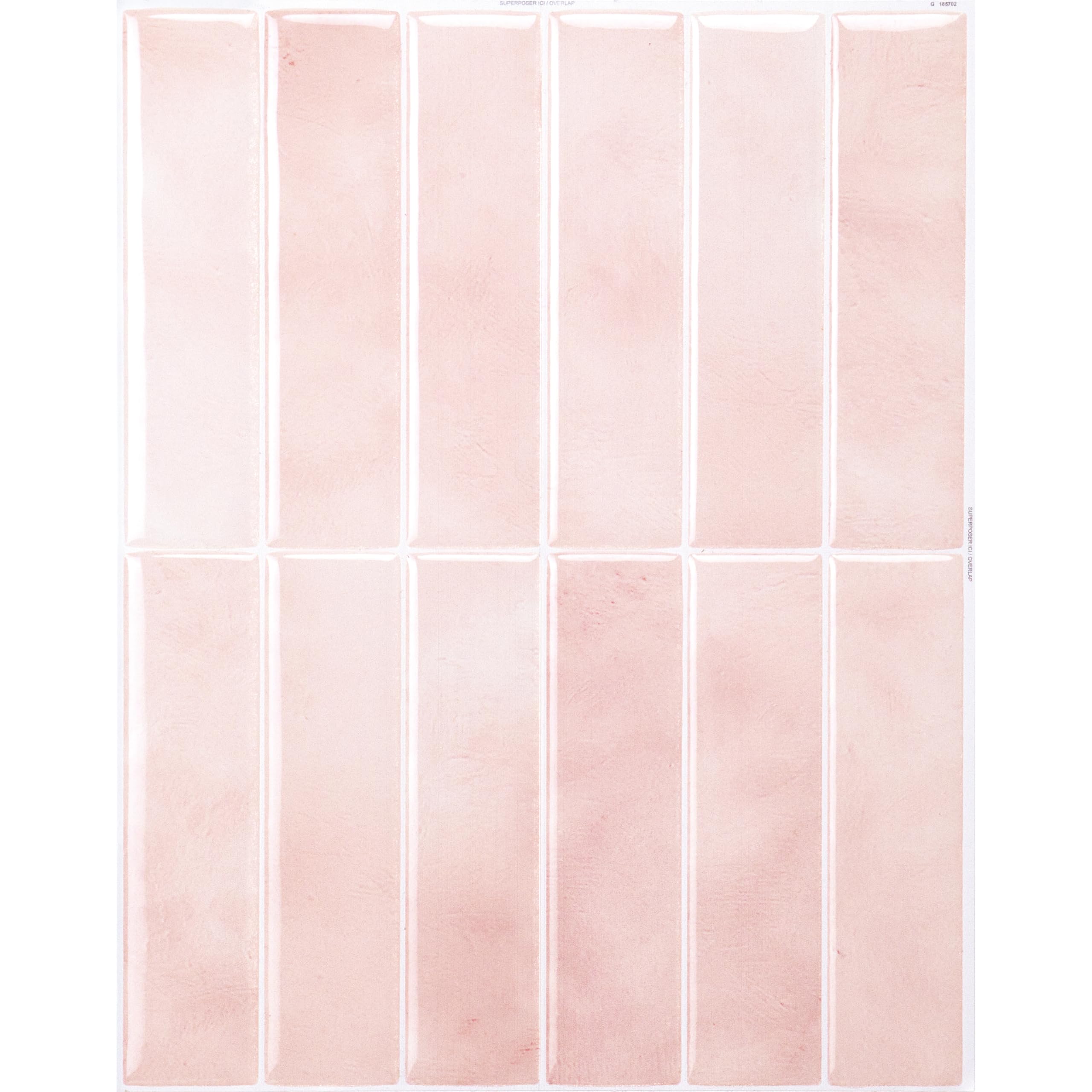 Smart Tiles Stick On Tiles Splashback - Morocco Pink, Self Adhesive Wall Tiles, 5 Wall Panels 11.43x9 in, Heat Resistant self Adhesive Wallpaper Tile, Water Resistant Bathroom Tile, Made in Canada