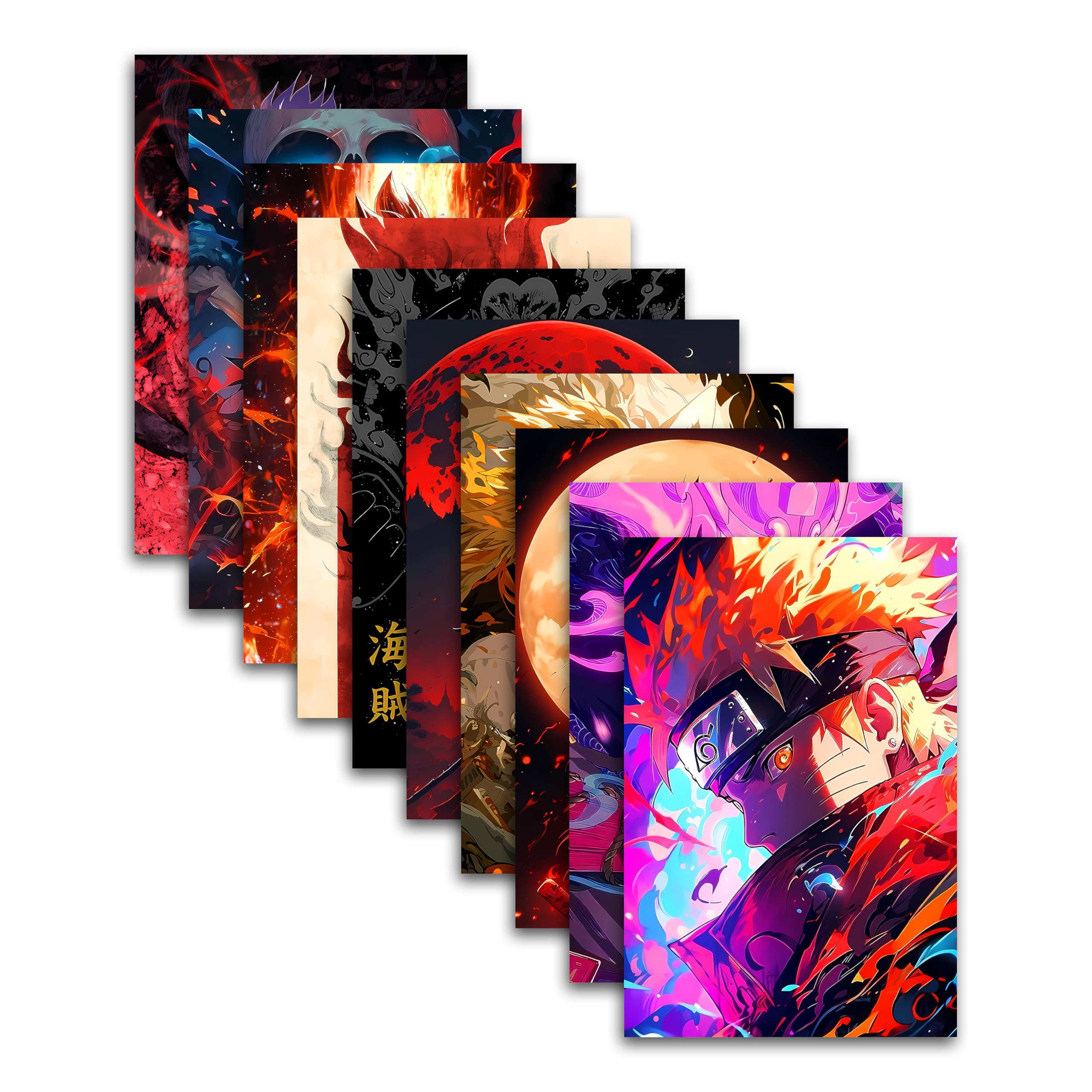 MODERN GALLERY MART Pack of 10 Anime Posters β A4 Size (8.3 x 11.7 inch) | Aesthetic Wall Art Prints for Bedroom, Living Room, Office & Gift (ANIME_1)