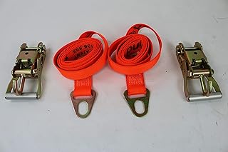 Orange Diamond Weave Chevron Wheel Lift with Finger Hook Ratchet (2 Pack)