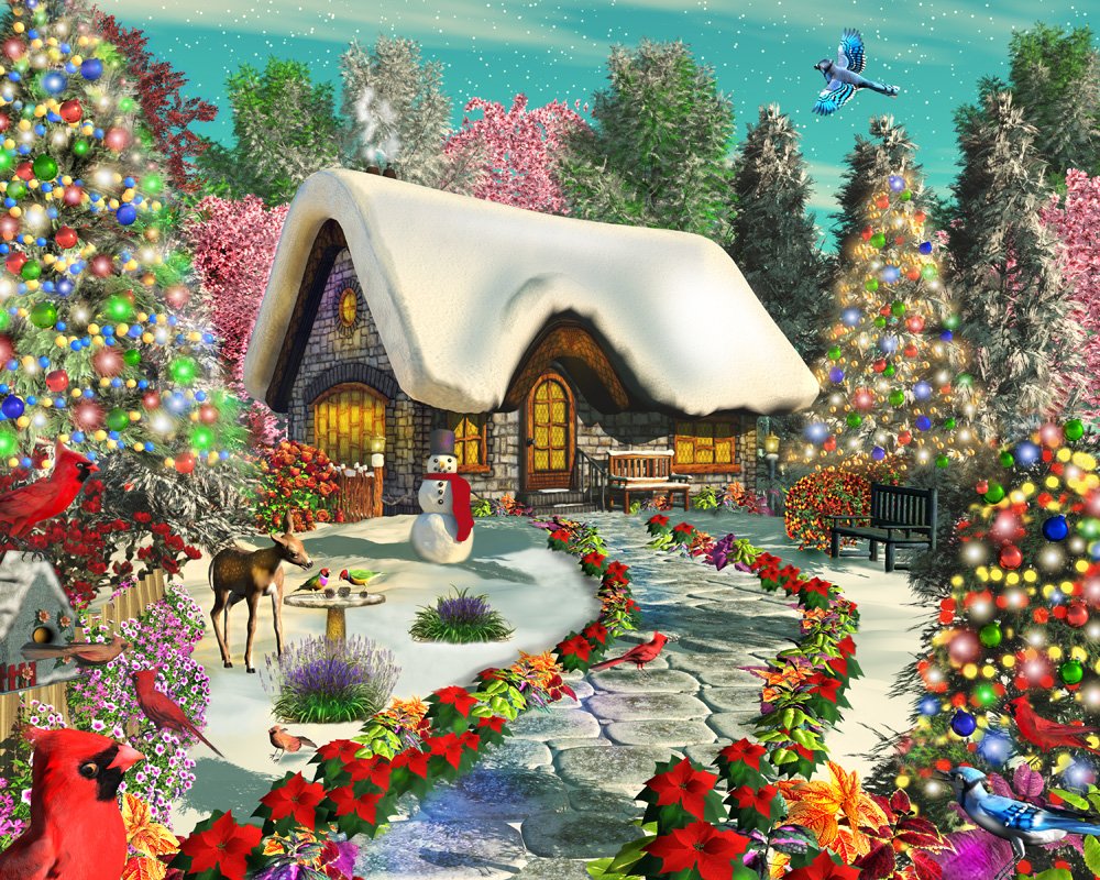 Snowy Delight Jigsaw Puzzle 1000 Puzzle